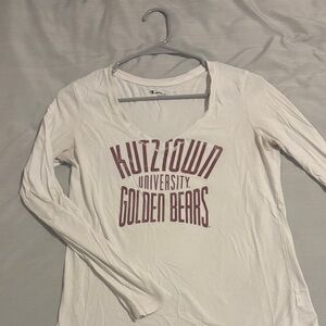 Champion Cream Long Sleeve Kutztown University Top